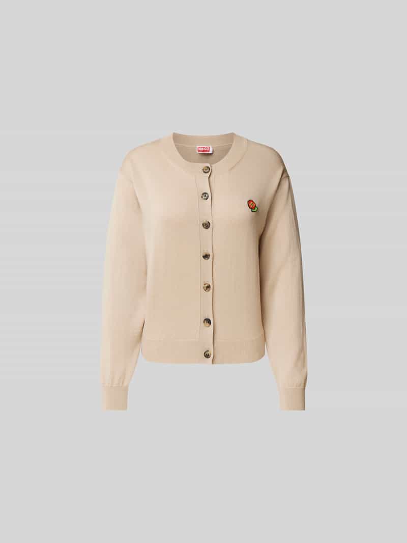 Gebreid jack met knoopsluiting