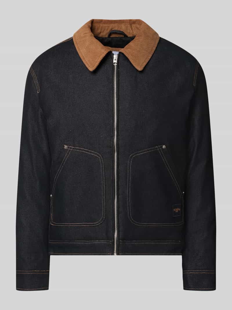 Jack in denimlook met steekzakken