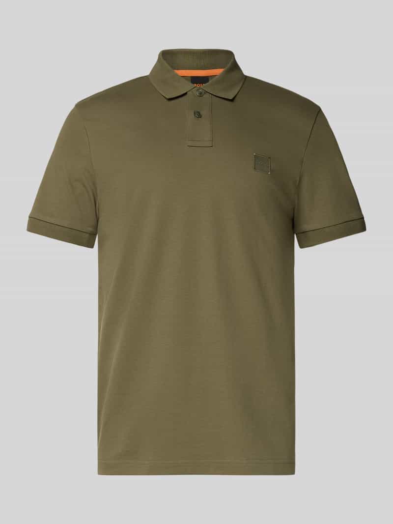 Boss Orange Slim fit poloshirt van katoenmix