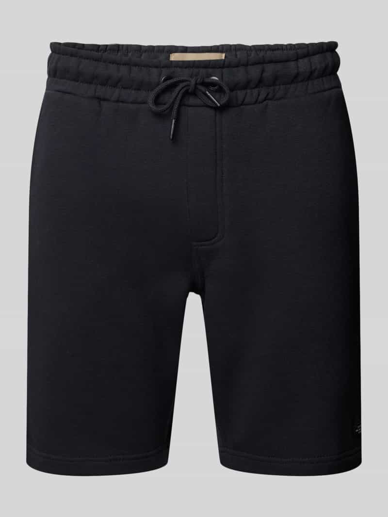 Blend Korte regular fit sweatshorts met labelpatch