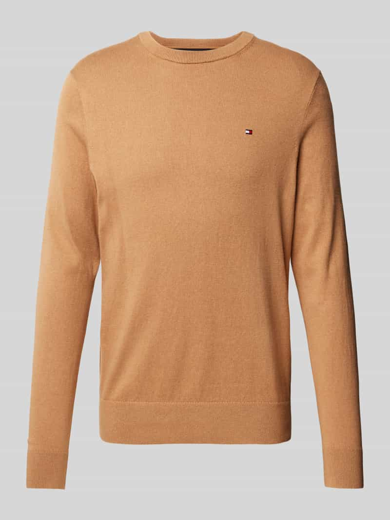 Tommy Hilfiger Gebreide pullover met logostitching, model 'PIMA'