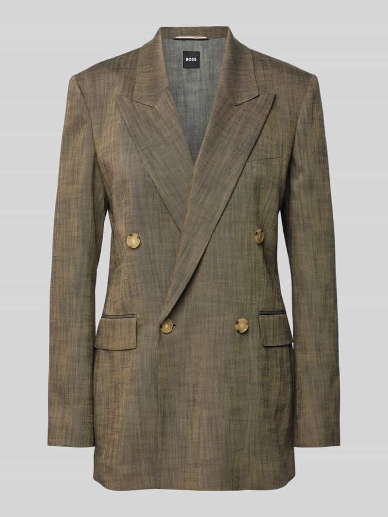 Boss Blazer van viscosemix met structuurmotief model 'Jaleto'