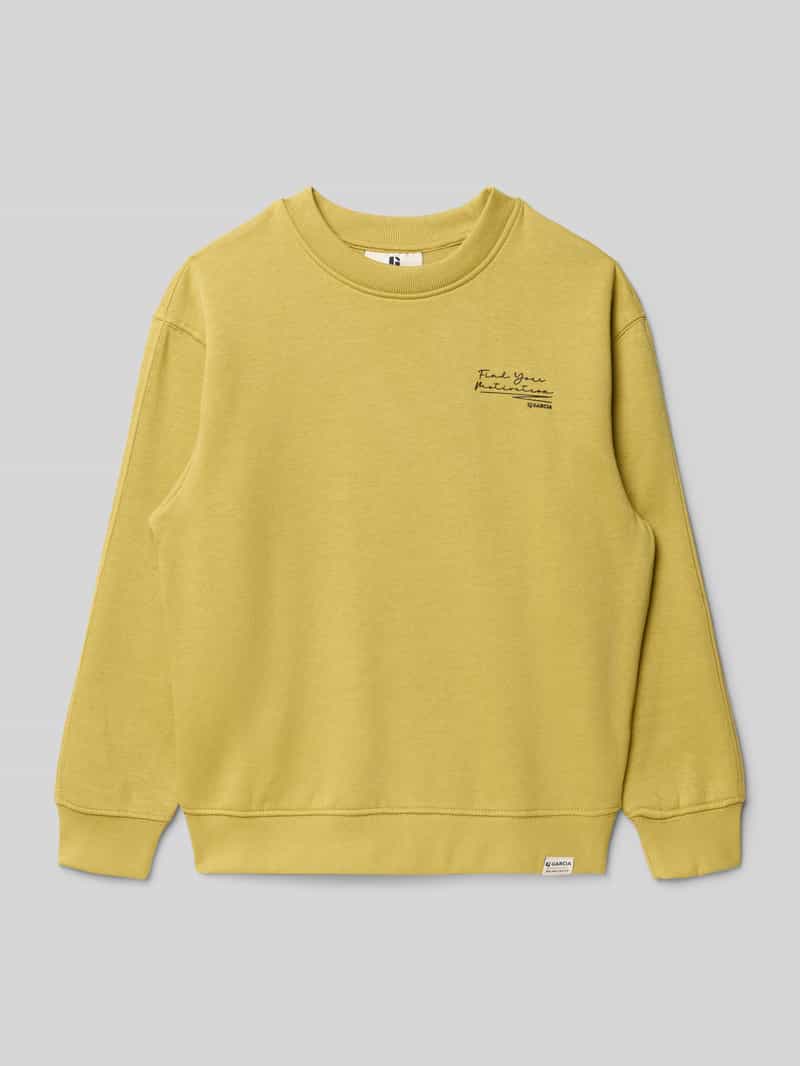 Garcia Sweatshirt met motiefprint aan de achterkant