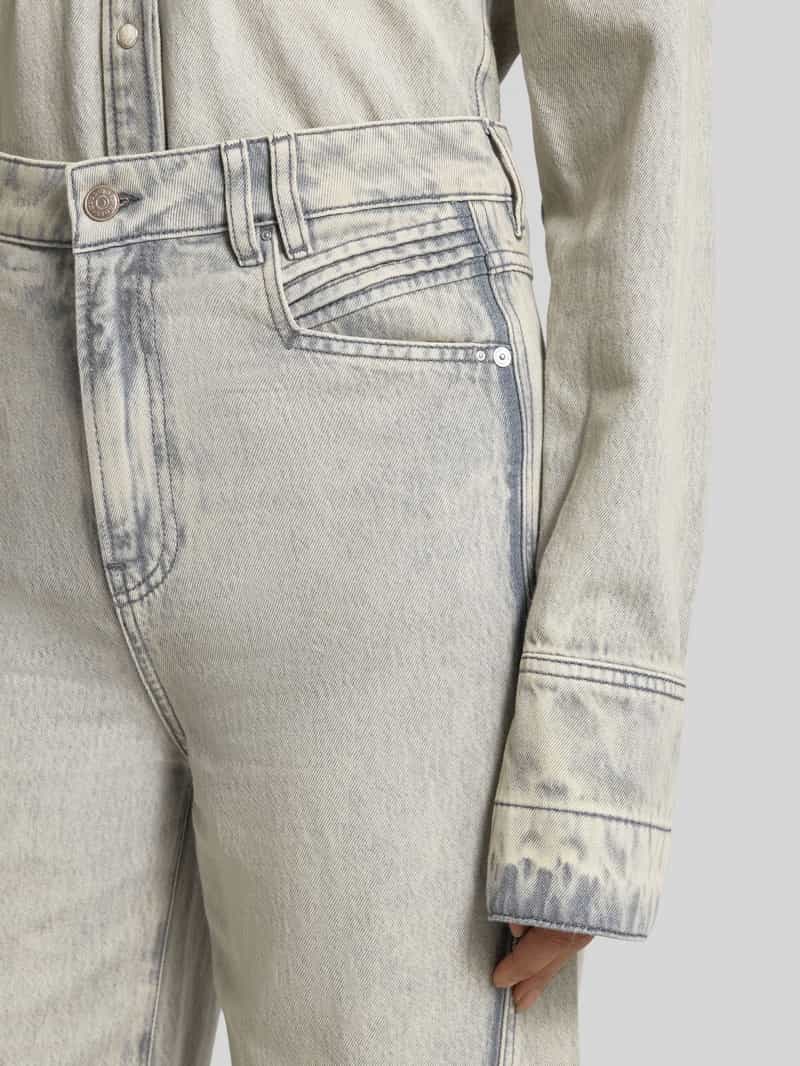 Boss Orange Wide leg jeans van een mix van katoen en lyocell model 'MARLENE'