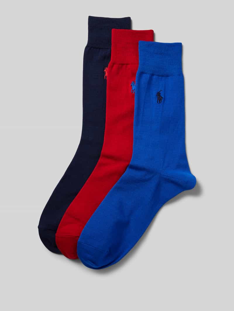 Polo Ralph Lauren Underwear Sokken met logostitching in een set van 3 paar