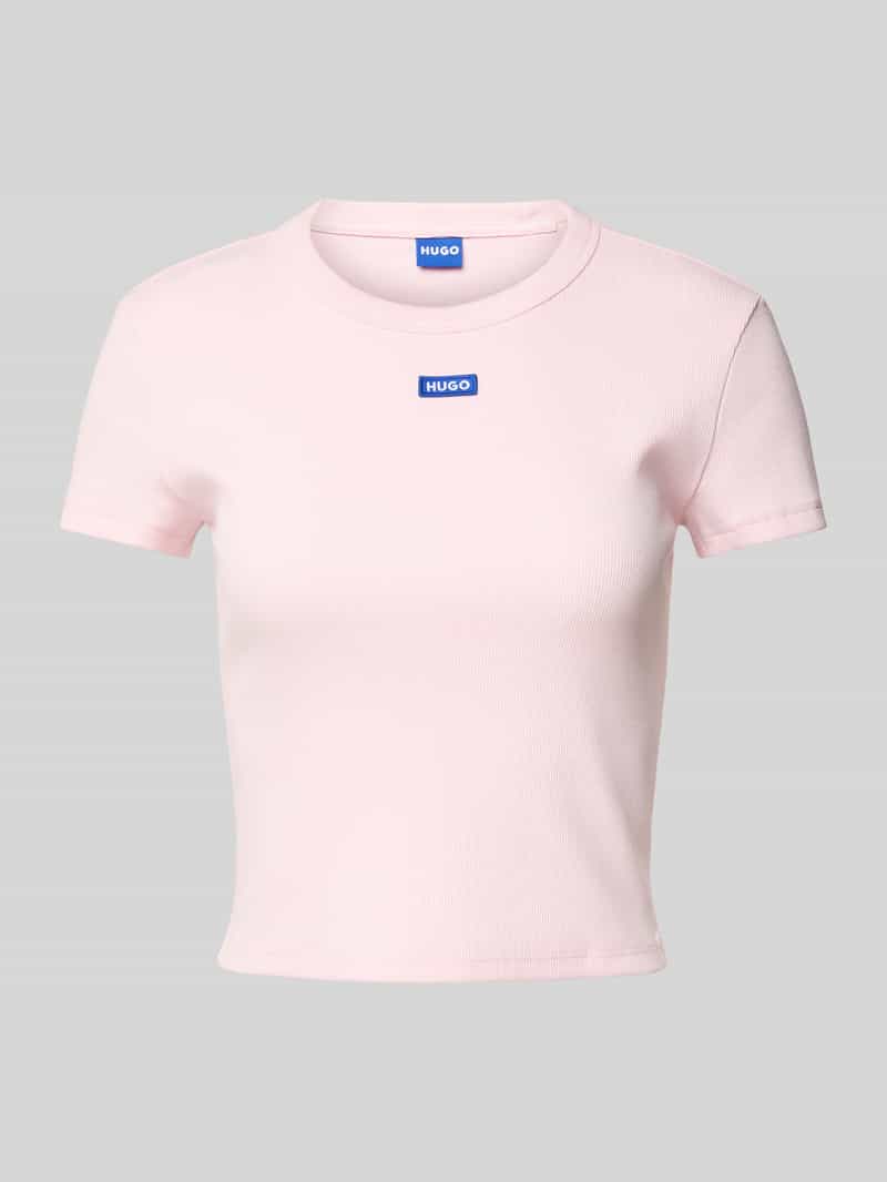 Hugo Blue Kort T-shirt met labelstitching