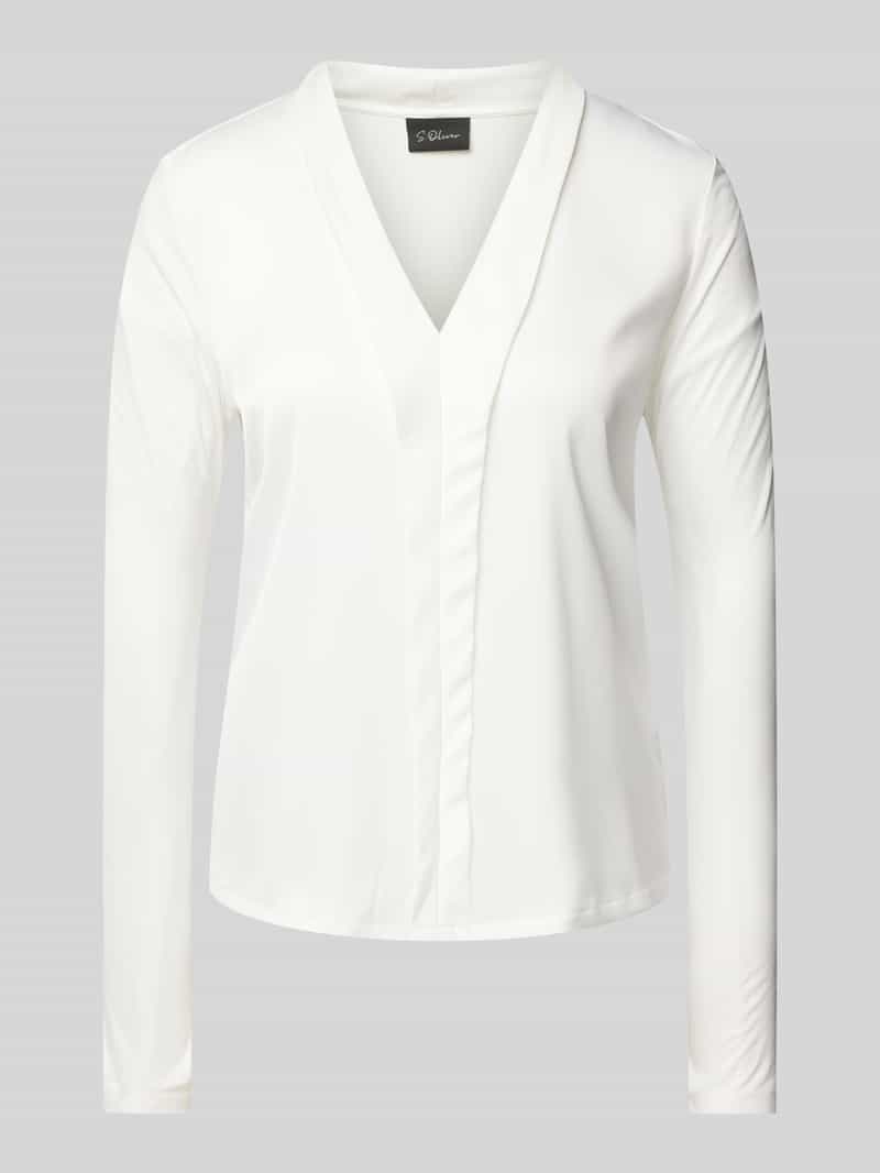 s.Oliver BLACK LABEL Regular fit blouseshirt in satijn met rand