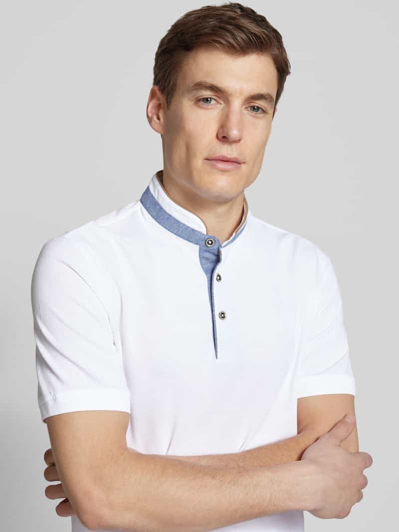 Bugatti Regular fit poloshirt met opstaande kraag