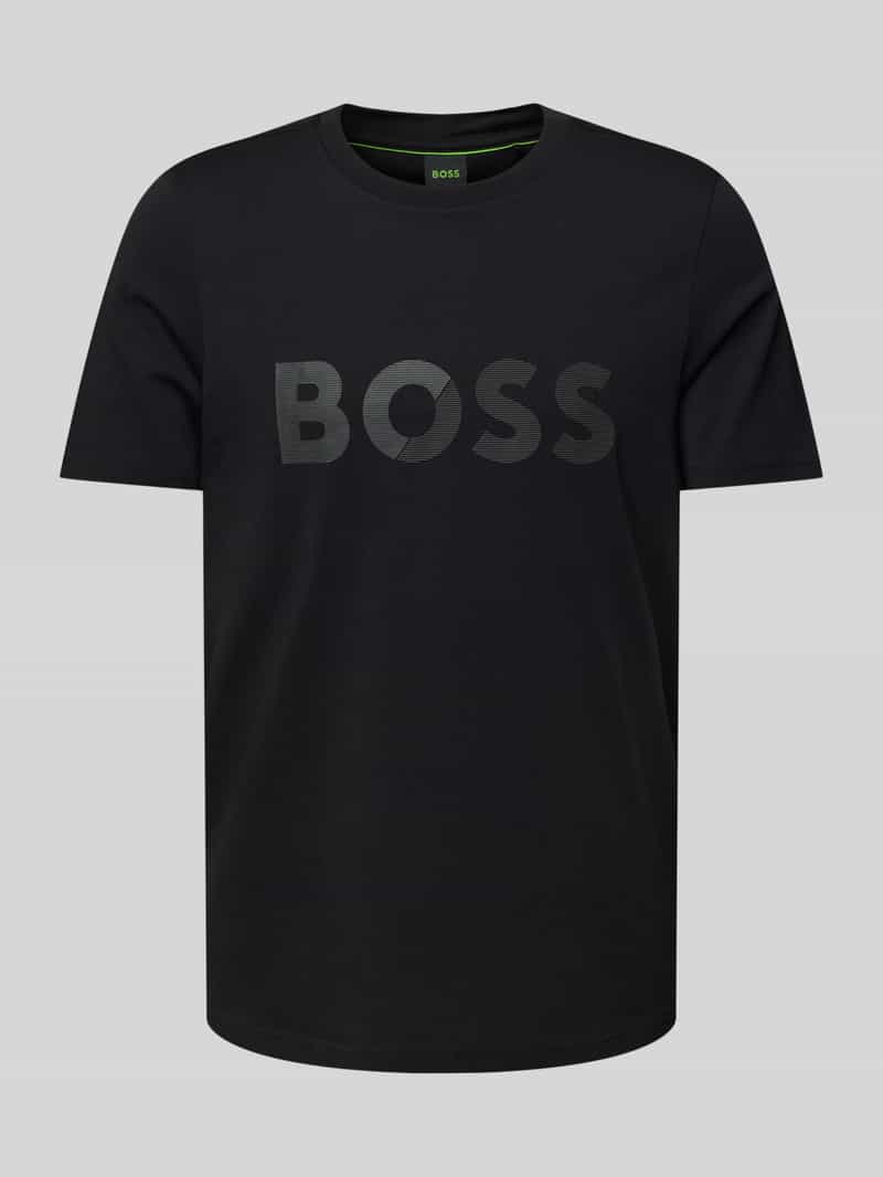 BOSS Green T-shirt met labelprint