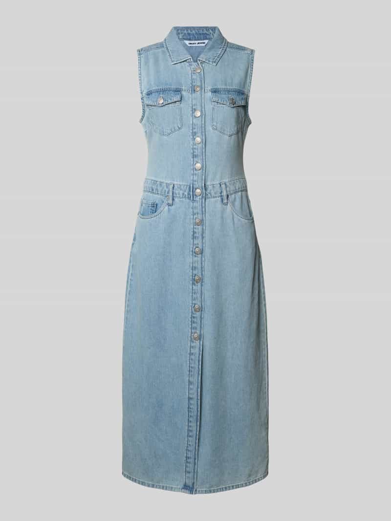 DKNY Jeansjurk met platte kraag