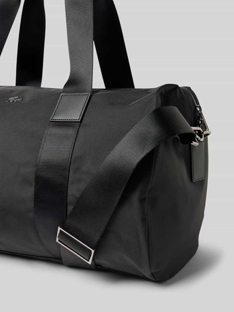 Lacoste Weekendtas met logo-applicatie van metaal model 'NEOCROC'