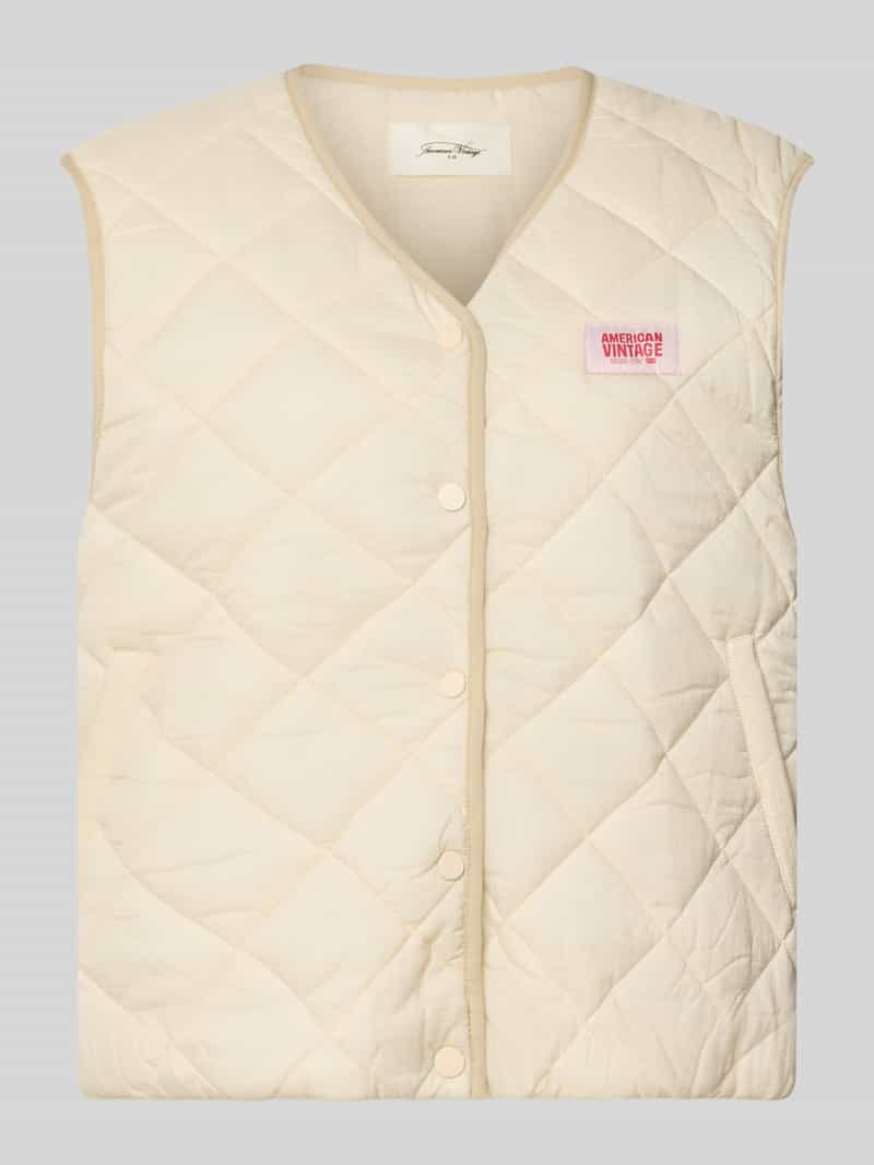 American vintage regular fit bodywarmer in doorgestikt design model 'YUPIBAM'