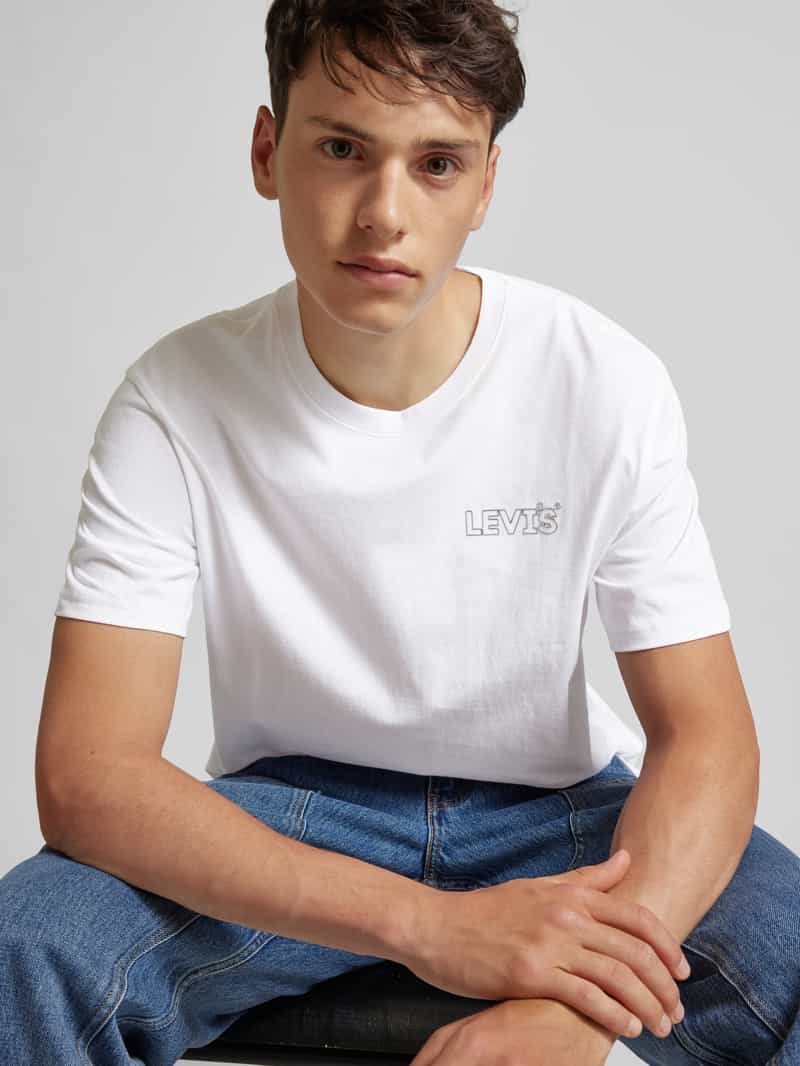 Levi's T-shirt met labelprint