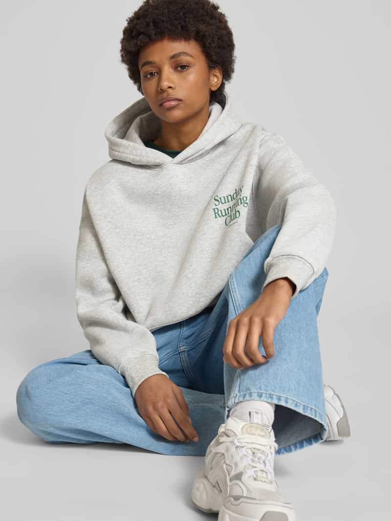 ANOTHER COTTON LAB Oversized hoodie met statementprint model 'Sunday Running Club'