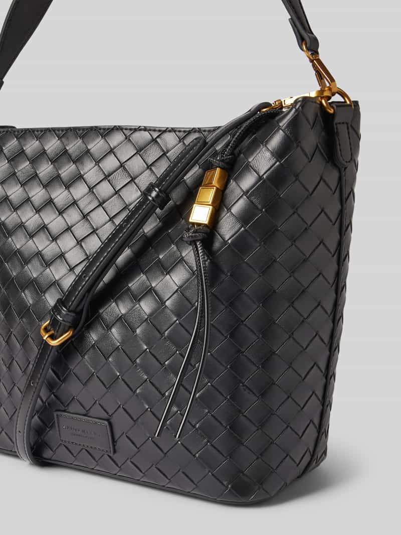 Seidenfelt Handtas in gevlochten look model 'KINNA HOBO'