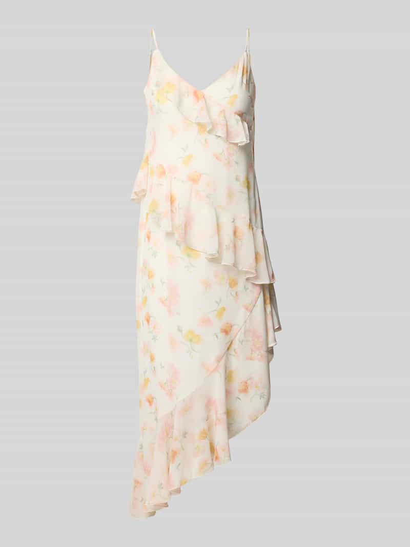 Gina Tricot Midi-jurk met volants en V-hals