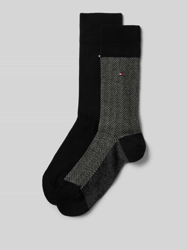 Tommy Hilfiger Sokken met labeldetail in een set van 2 paar