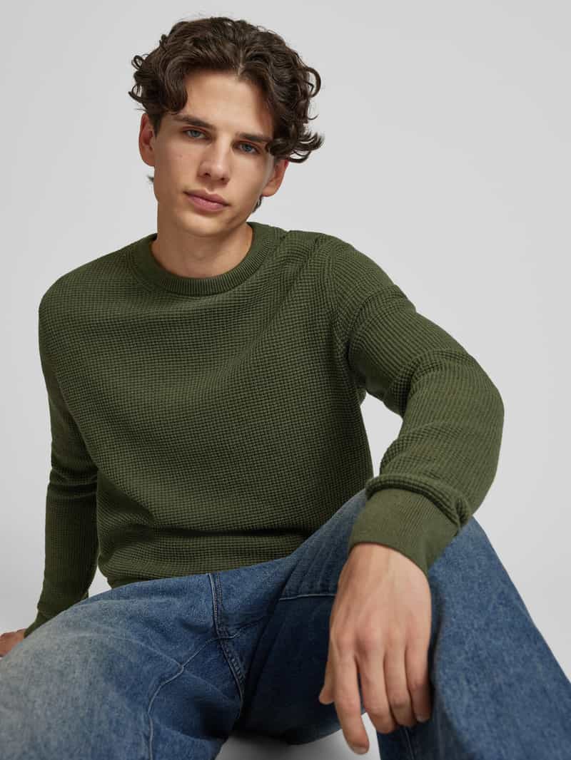 Superdry Gebreide pullover met ronde hals