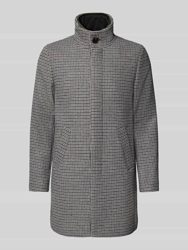 Matinique Slim fit lange jas met wol model 'HARVEY'