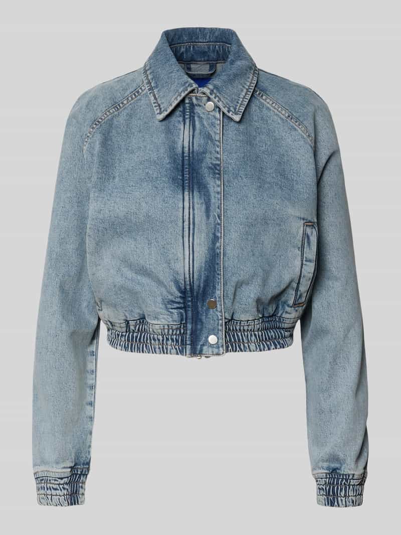 relaxed fit jeans-bomberjack van katoenmix