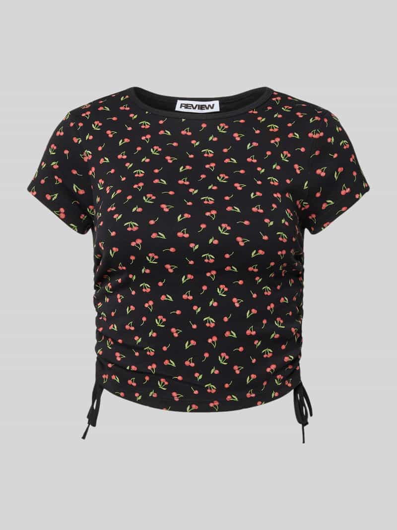 Kort T-shirt met plooien