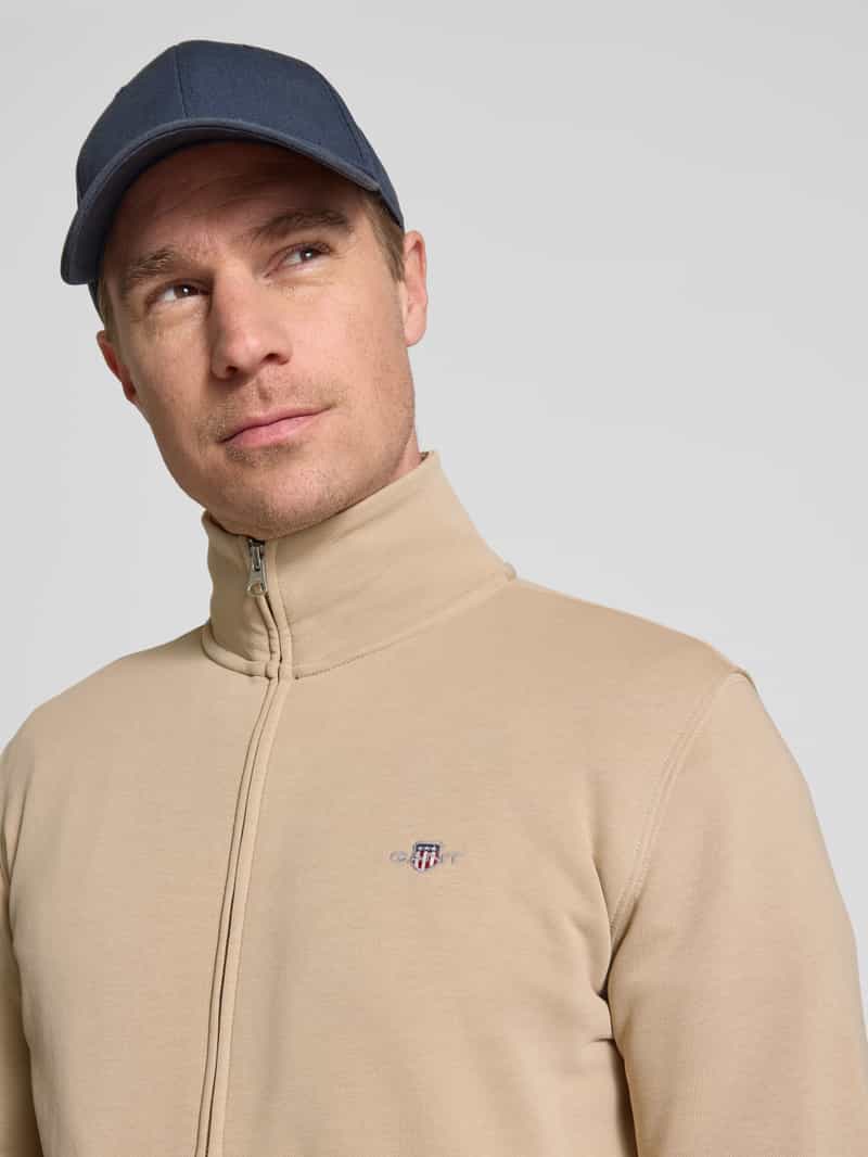 Gant Regular fit sweatjack met labelstitching