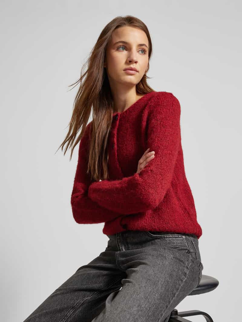 Vero Moda Regular fit gebreid jack met wol en knoopsluiting model 'NOVAH'