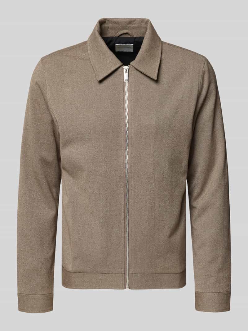 lindbergh Slim fit overhemdjack met ritssluiting