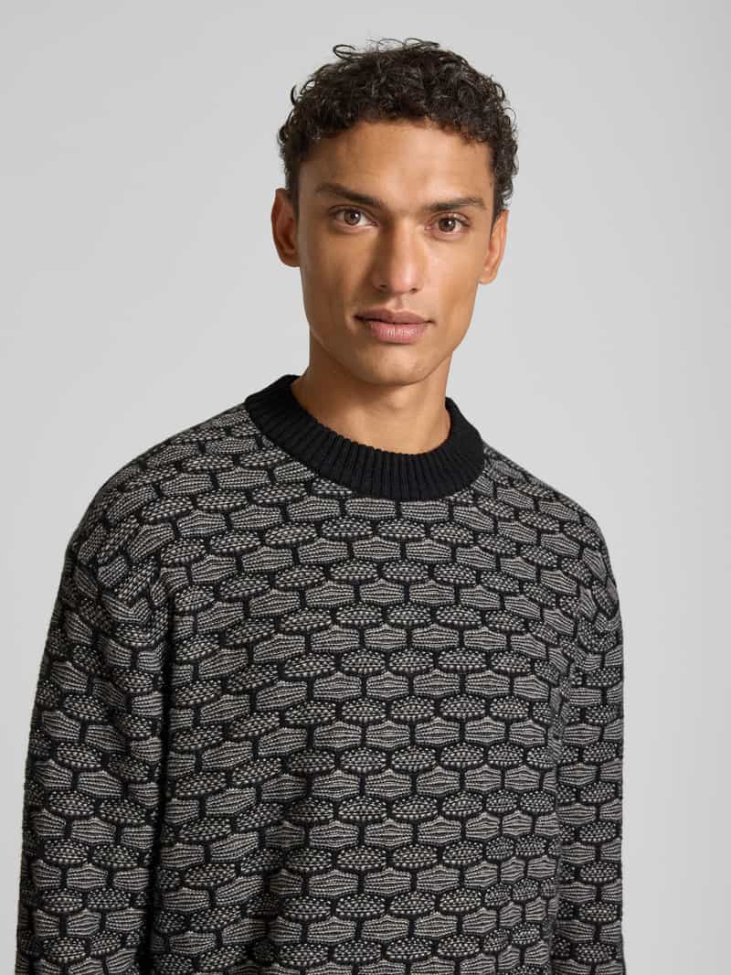 Selected Homme Relaxed fit gebreide pullover van wolmix model 'KEITH'