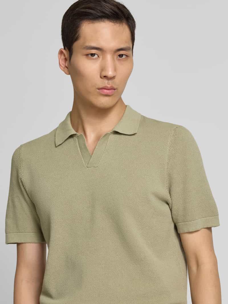 casual friday Regular fit poloshirt met structuurmotief model 'MATEO'