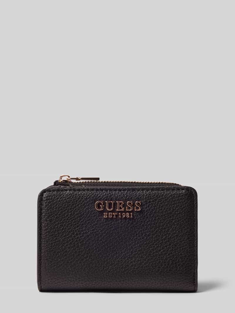 GUESS portemonnee Melody SLG Zip Around Card Case Black zwart