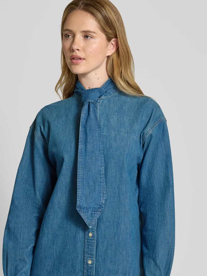 Lauren Ralph Lauren Jeansjurk met strik model 'GURANILLE'