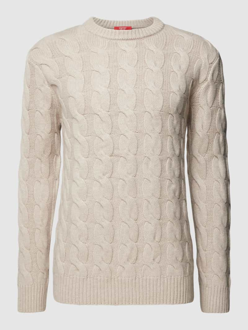 Esprit collection Gebreide pullover met kabelpatroon