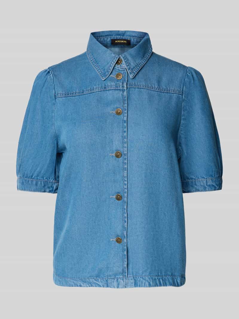 MORE & MORE Regular fit jeansblouse met 1 2-mouwen