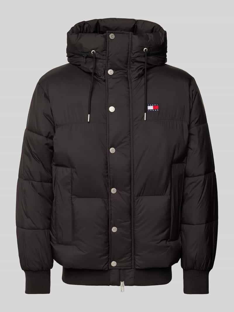 Tommy Jeans Gewatteerd jack met labeltitching en capuchon