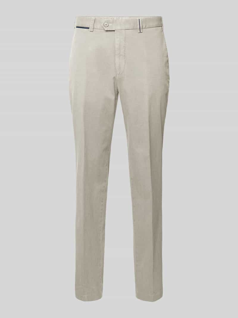 hiltl Slim fit broek met persplooien model 'Teaker'