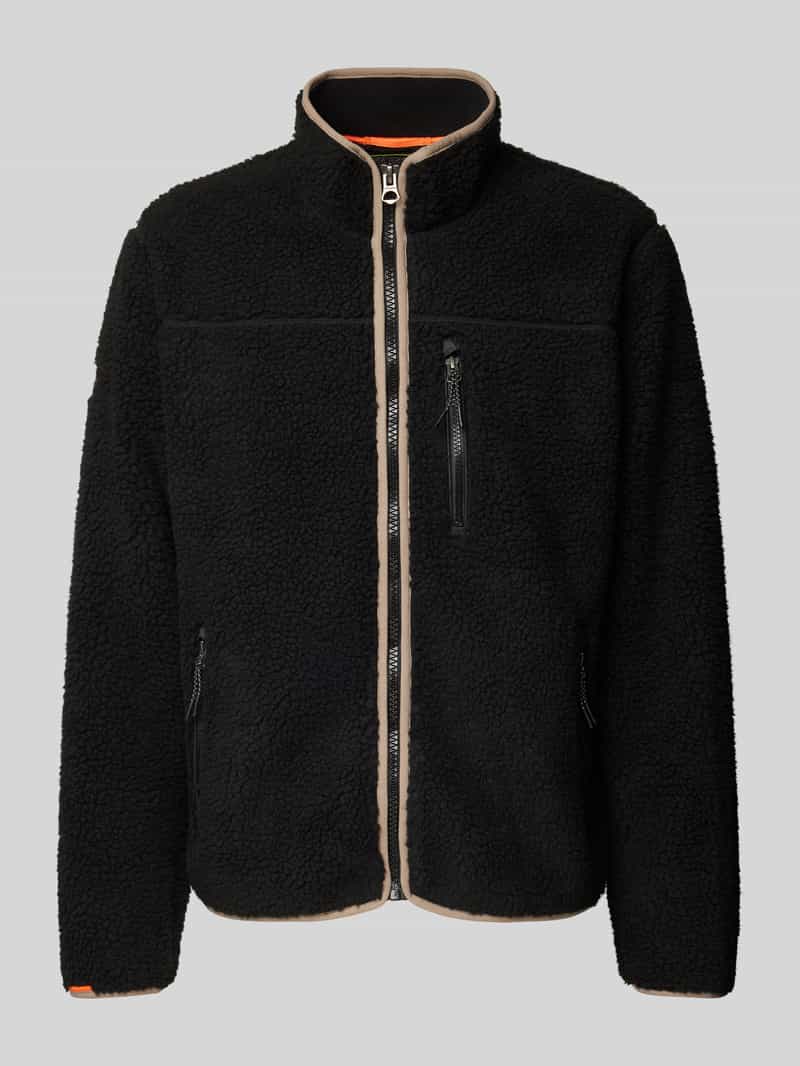 Superdry Fleecejack met labelstitching