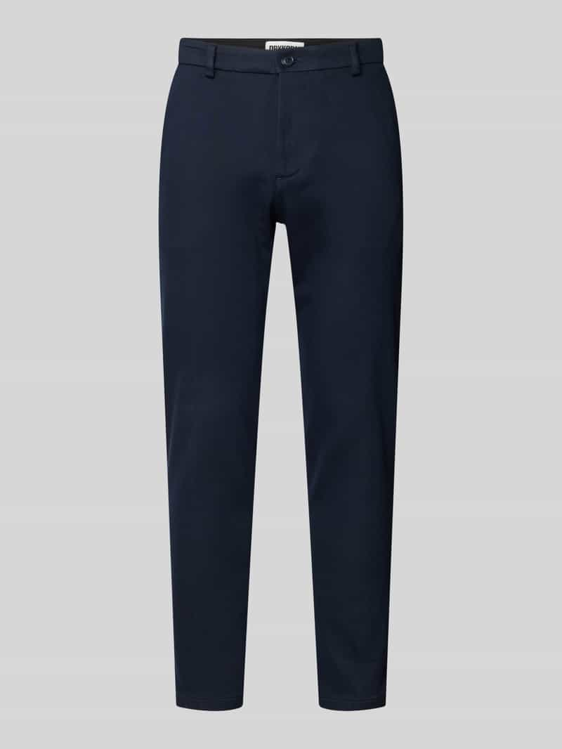 Drykorn Tapered fit stoffen broek met ceintuurlussen, model 'AJEND'