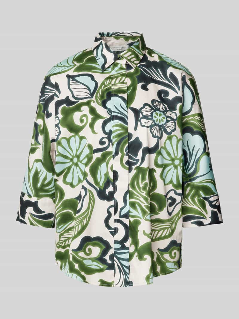 Christian Berg Woman Overhemdblouse met blinde knoopsluiting
