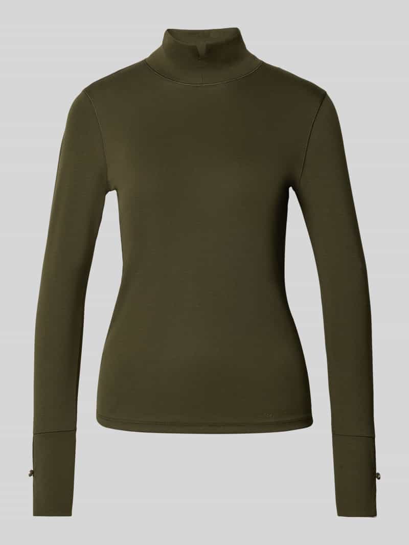 Marc Cain Shirt met lange mouwen met opstaande kraag en sierknopen