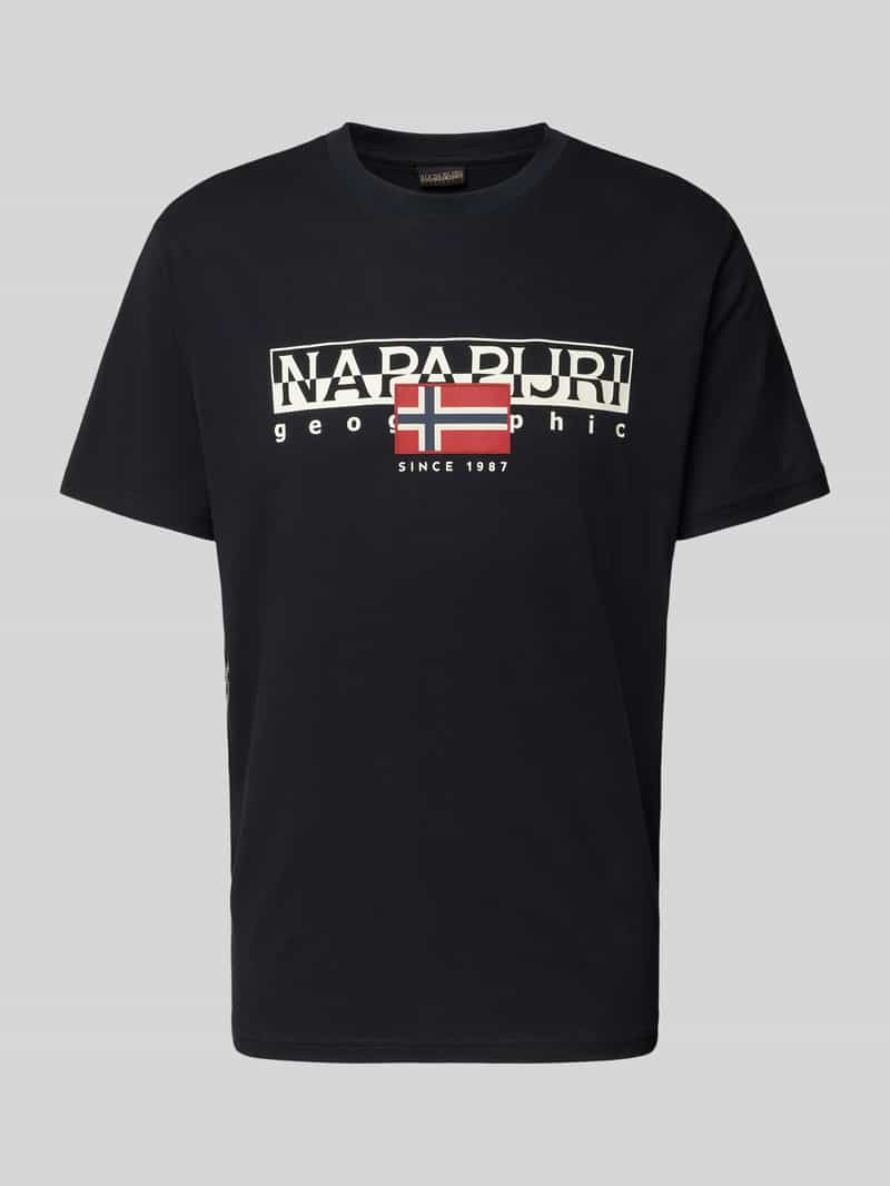 Napapijri T-shirt met labelprint model 'AYLMER'