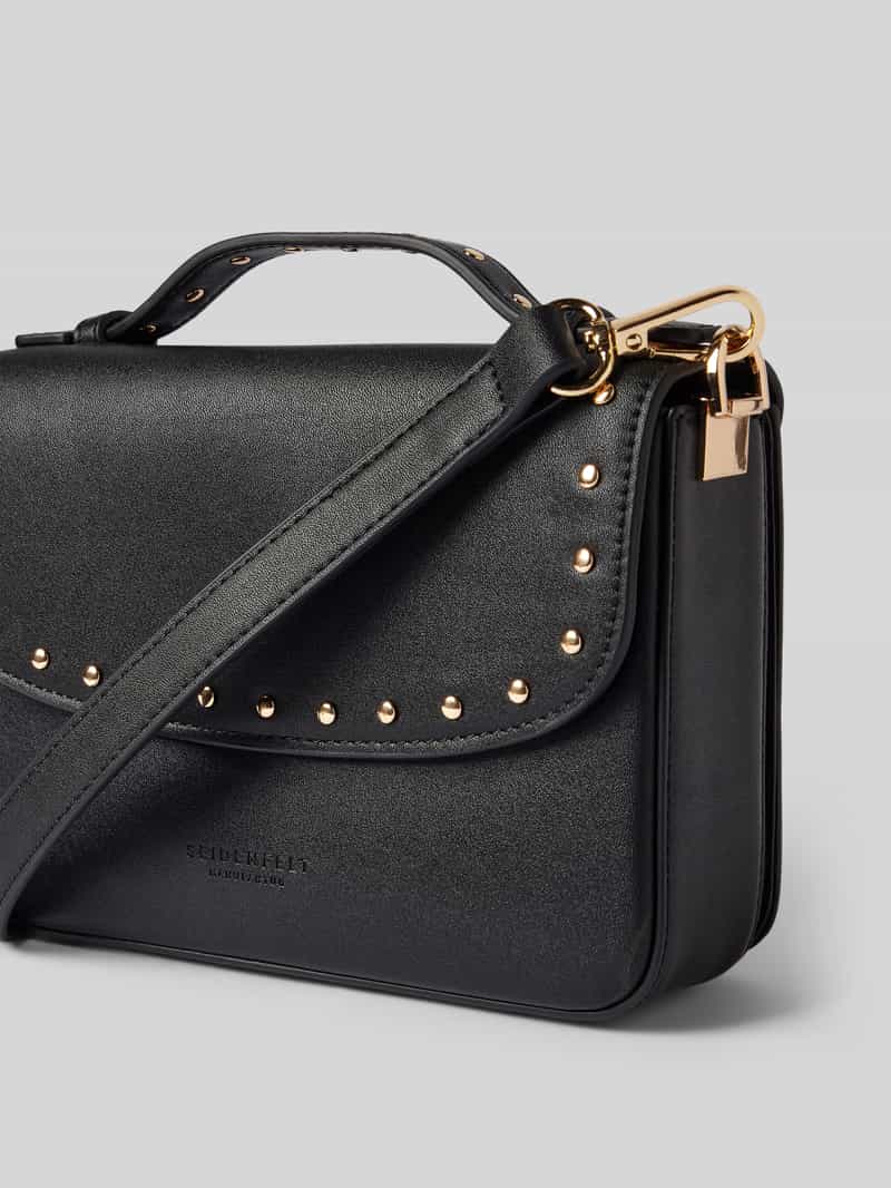 Seidenfelt Handtas met hengsel en studs model 'SENJA'