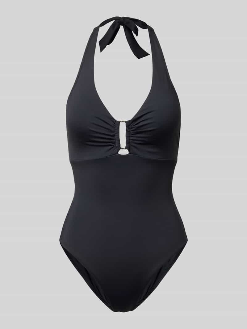 badpak met halter model ‘MONOCHROME BEACH’