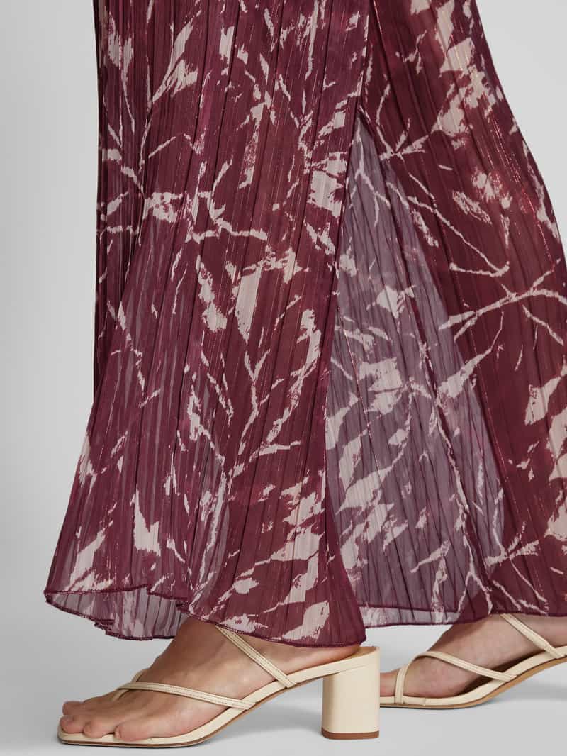 ZABAIONE Flared stoffen broek met plissévouwen