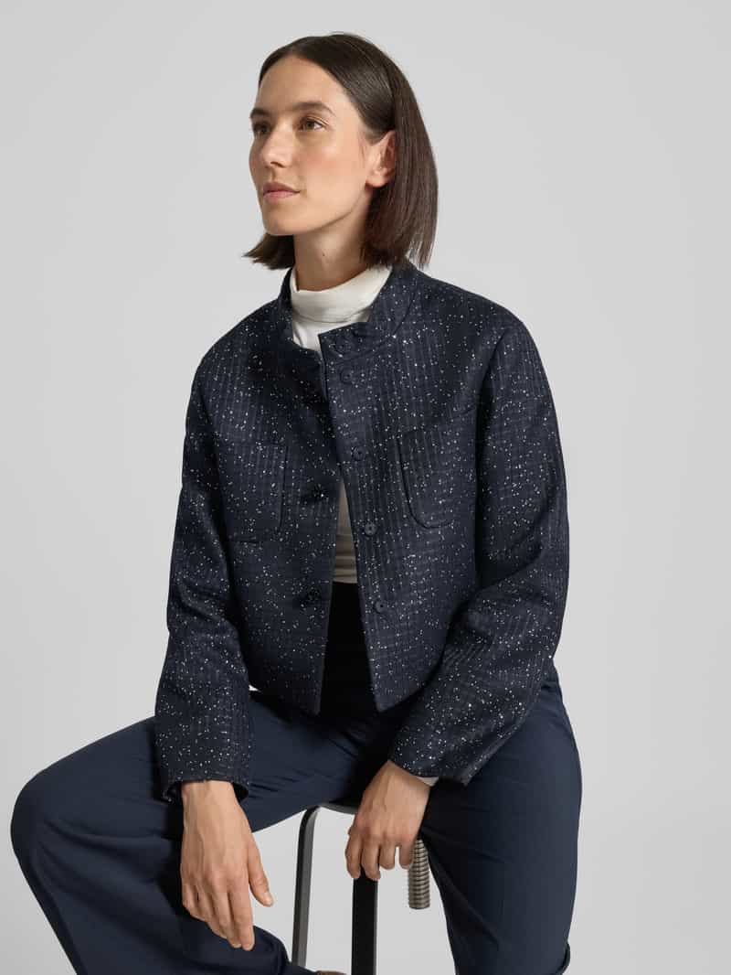 Max Mara Studio Regular fit korte blazer van katoenmix model 'OUMO'