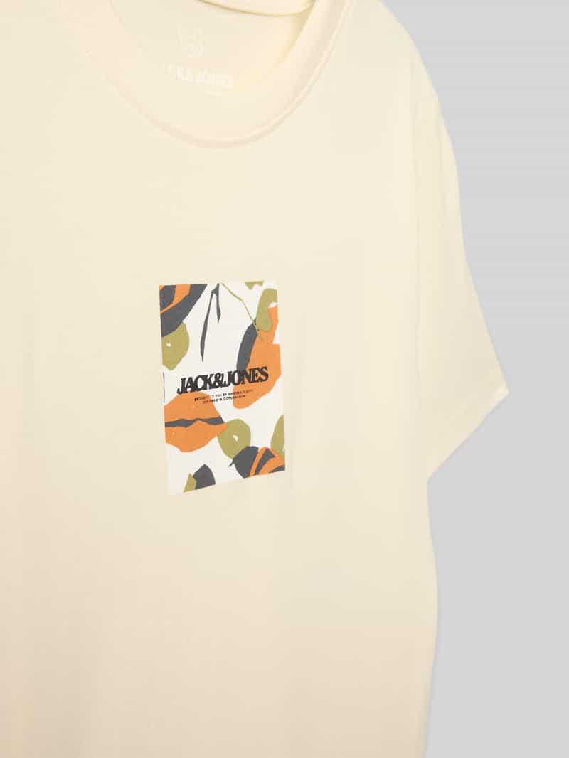 jack & jones T-shirt met labelprint model 'TAVIRA'