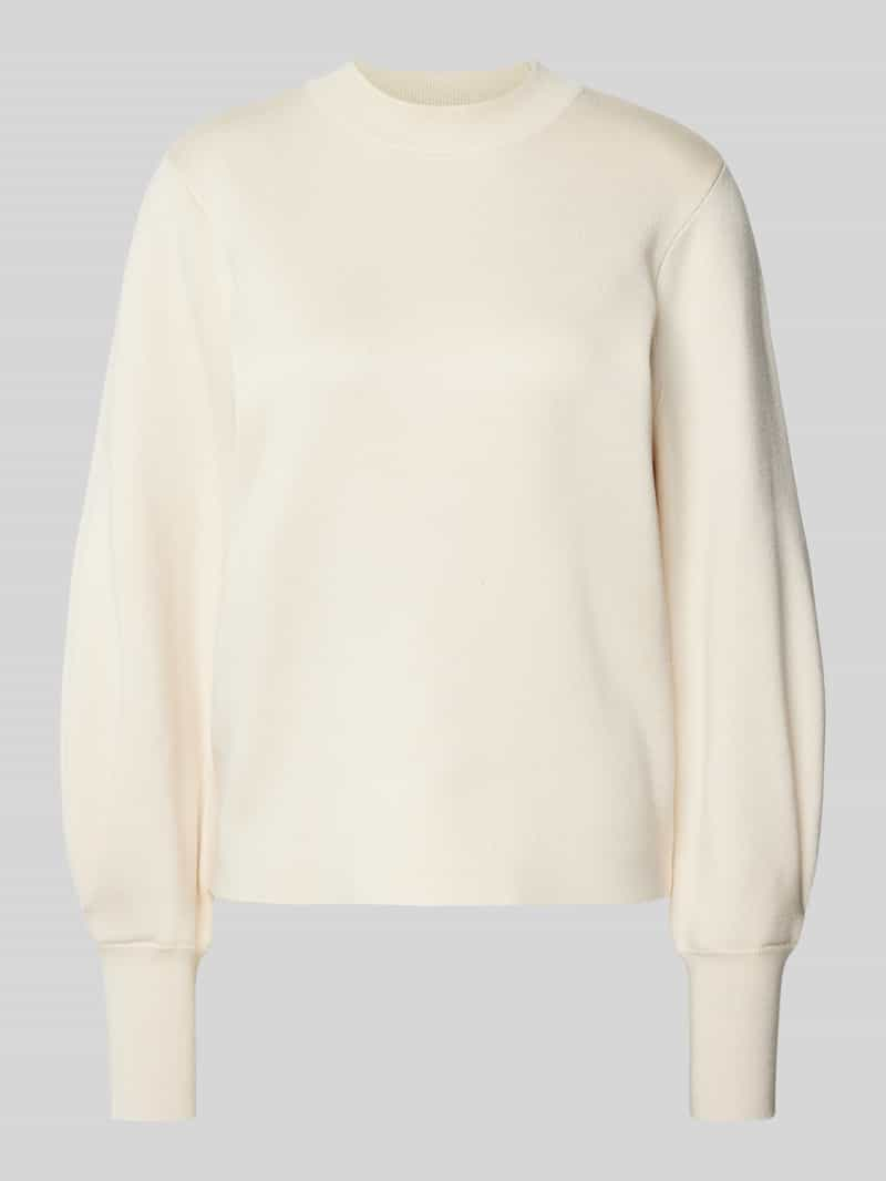 Jake*s Collection Gebreide pullover van viscosemix met ballonmouwen