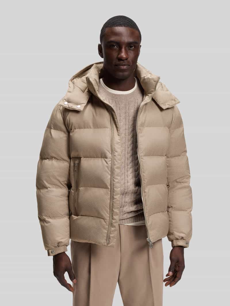 Boss Regular fit donsjack met afneembare capuchon
