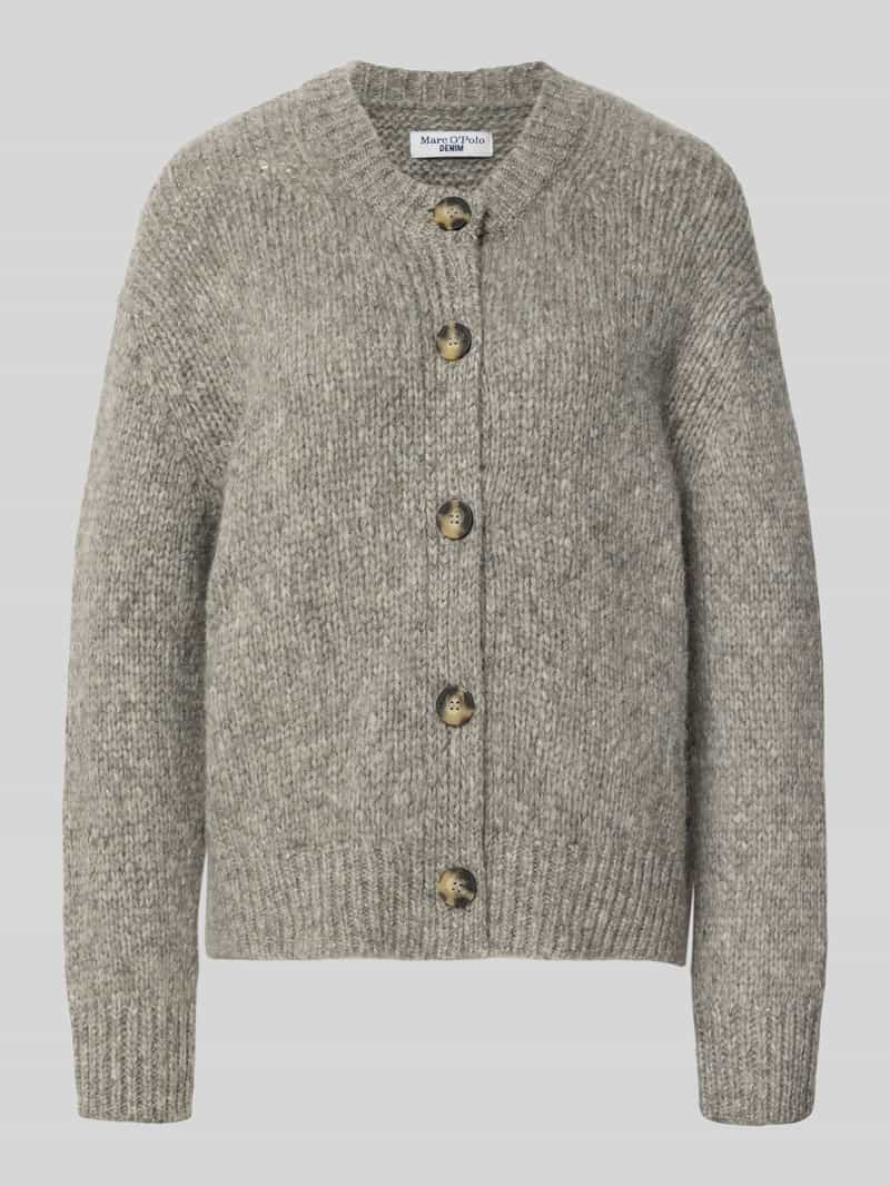 Marc O'Polo DENIM Relaxed fit gebreid jack van scheerwolmix