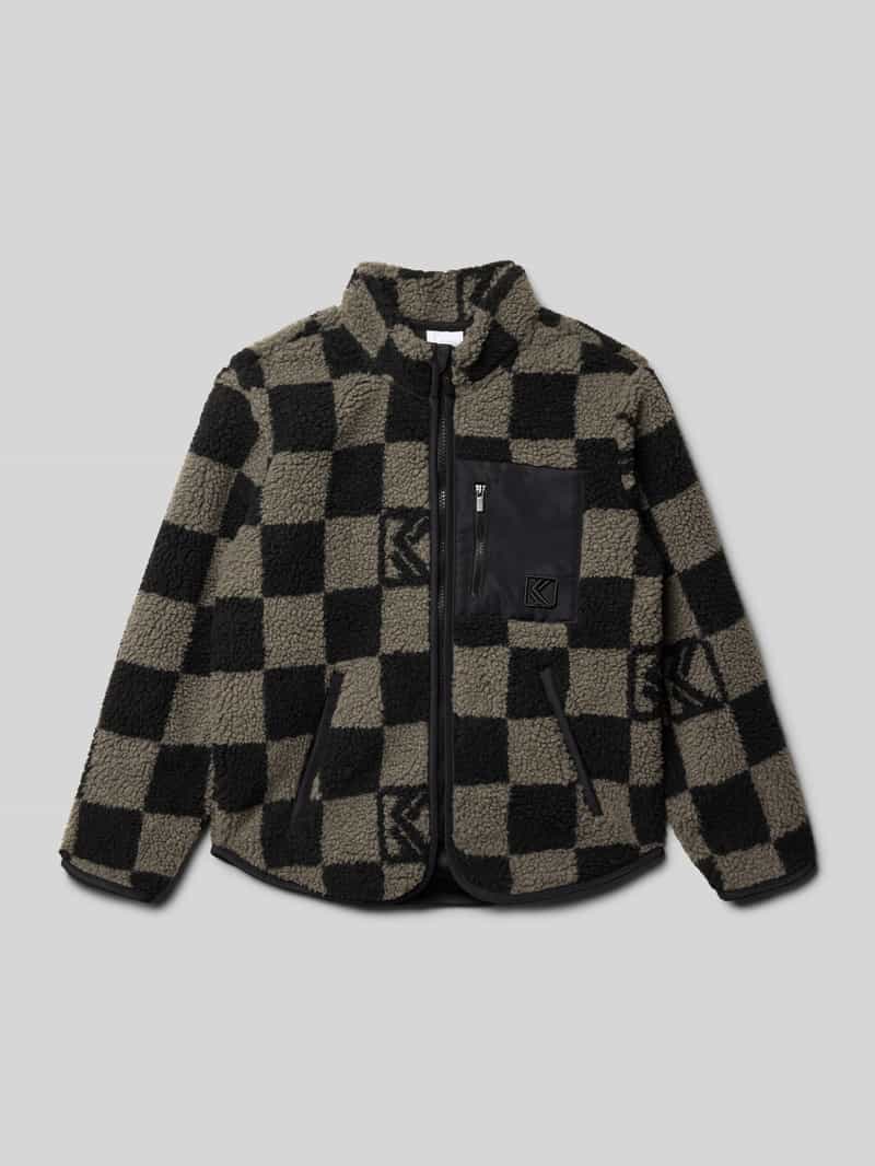 Karl Kani Fleecejack met opstaande kraag en steekzakken